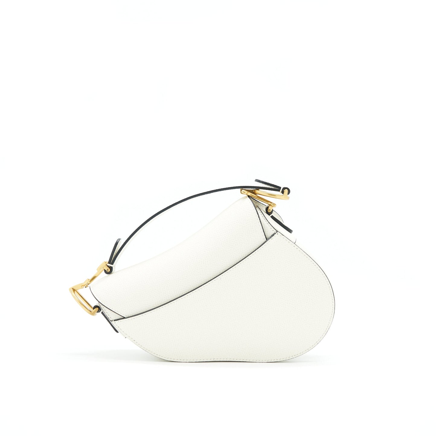 CHRISTIAN DIOR SMALL SADDLE BAG WHITE