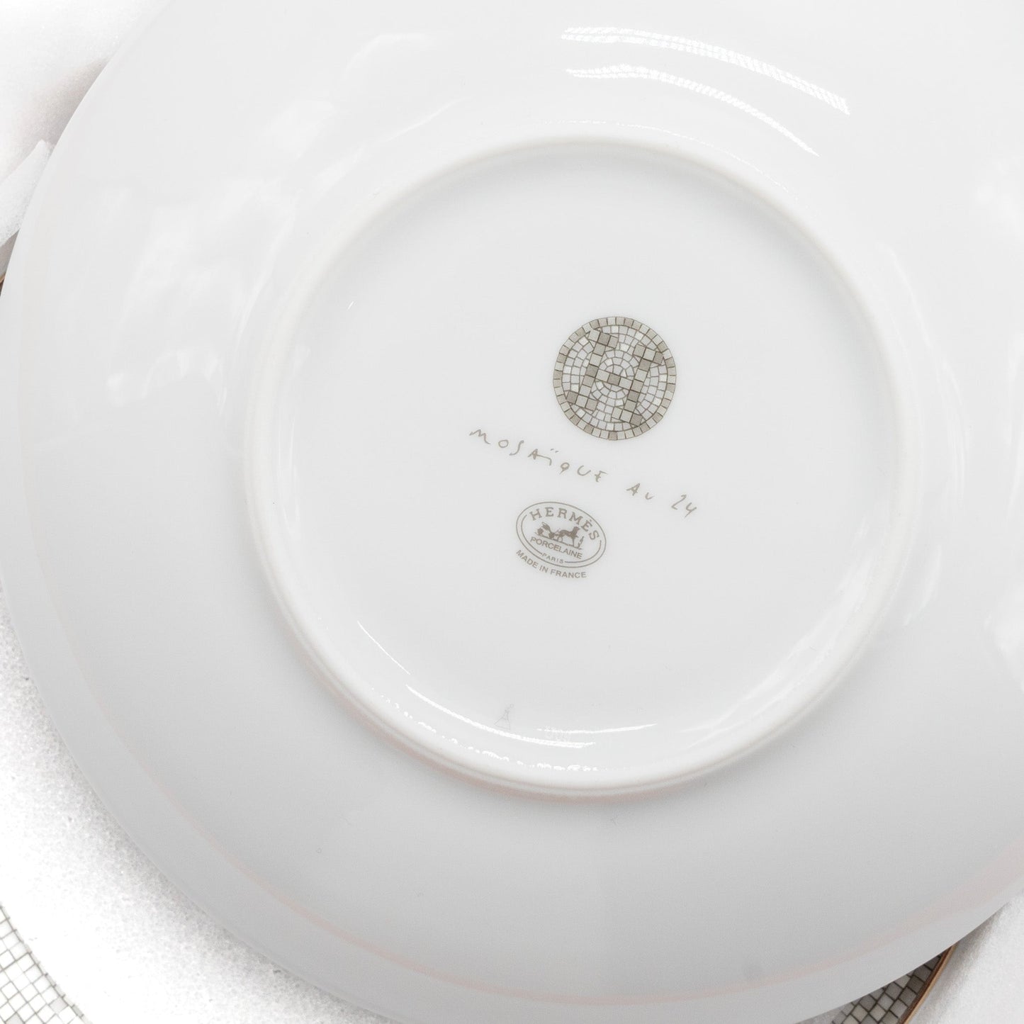Hermes Mosaique Au 24 Platinum Dessert Plate(2 in a set)