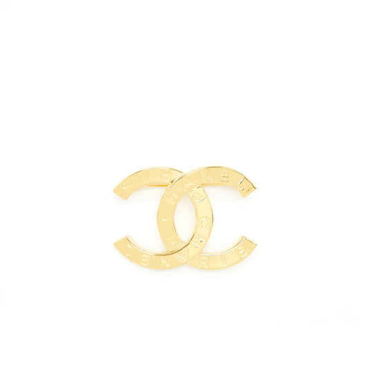 Chanel CC logo with letter brooch LGHW