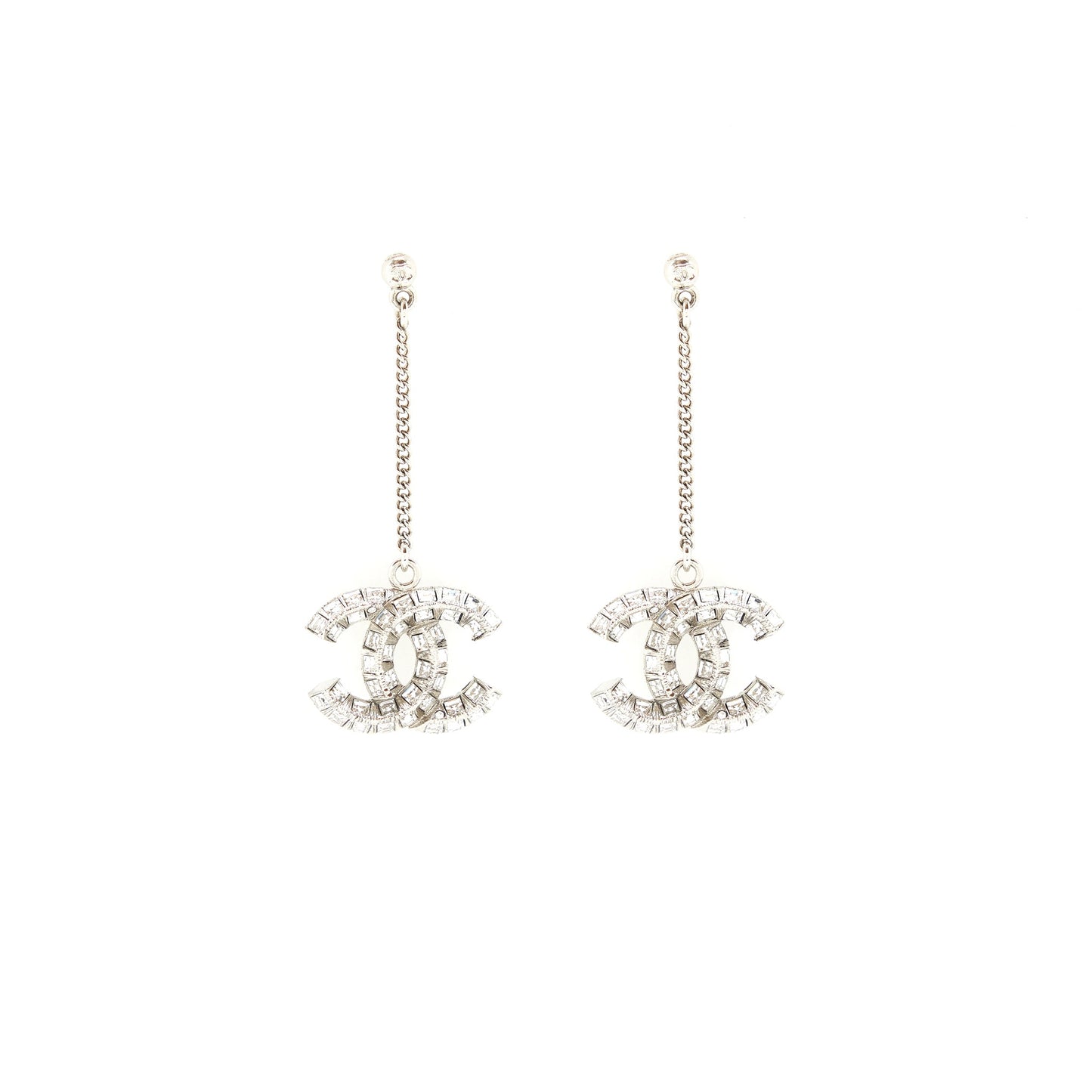 Chanel Crystal Drop Earrings SHW