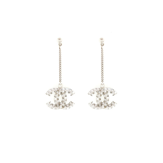 Chanel Crystal Drop Earrings SHW