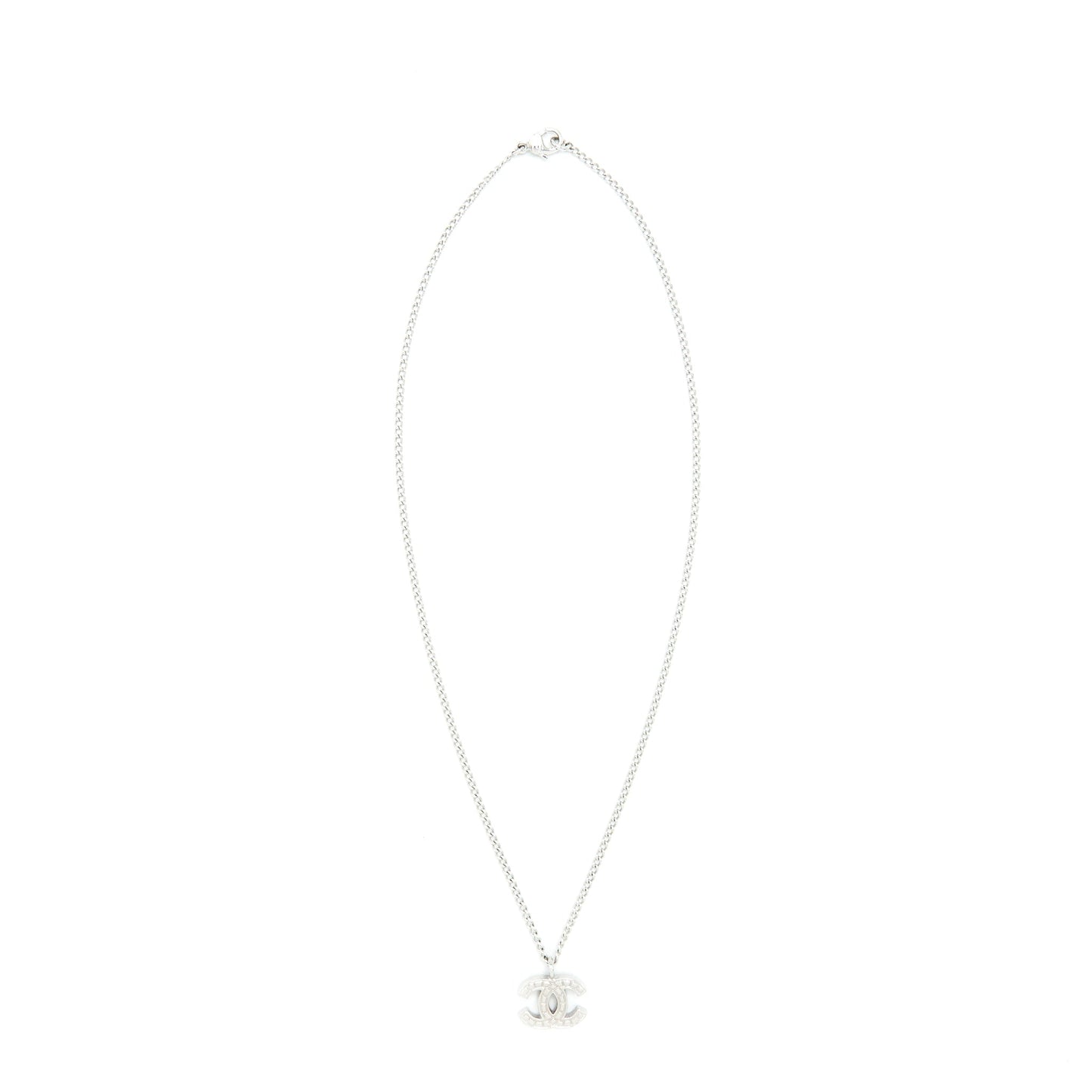 Chanel CC Logo Necklace/Earrings SHW(Sell In A Set)