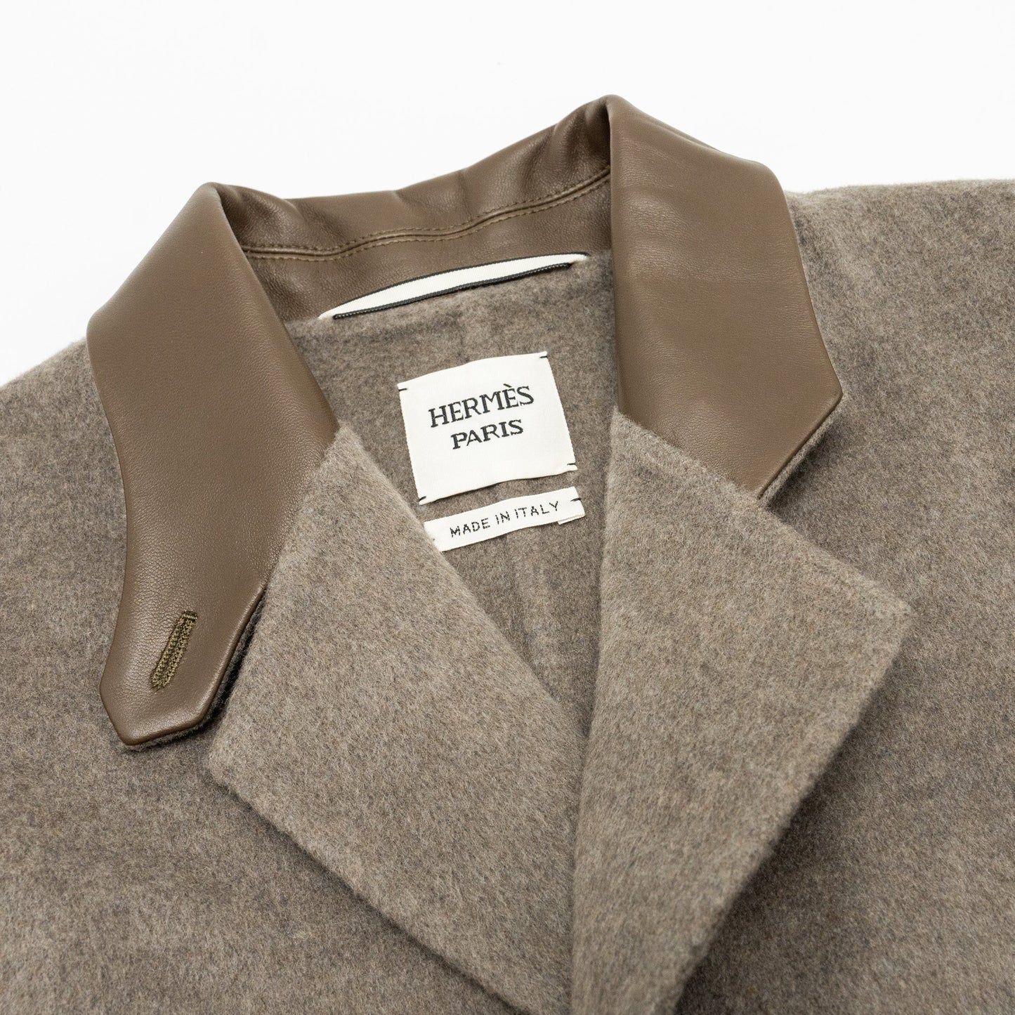 Hermes Size 40 Manteau Equestre Coat Baby Cachemire Gris Nuage SHW