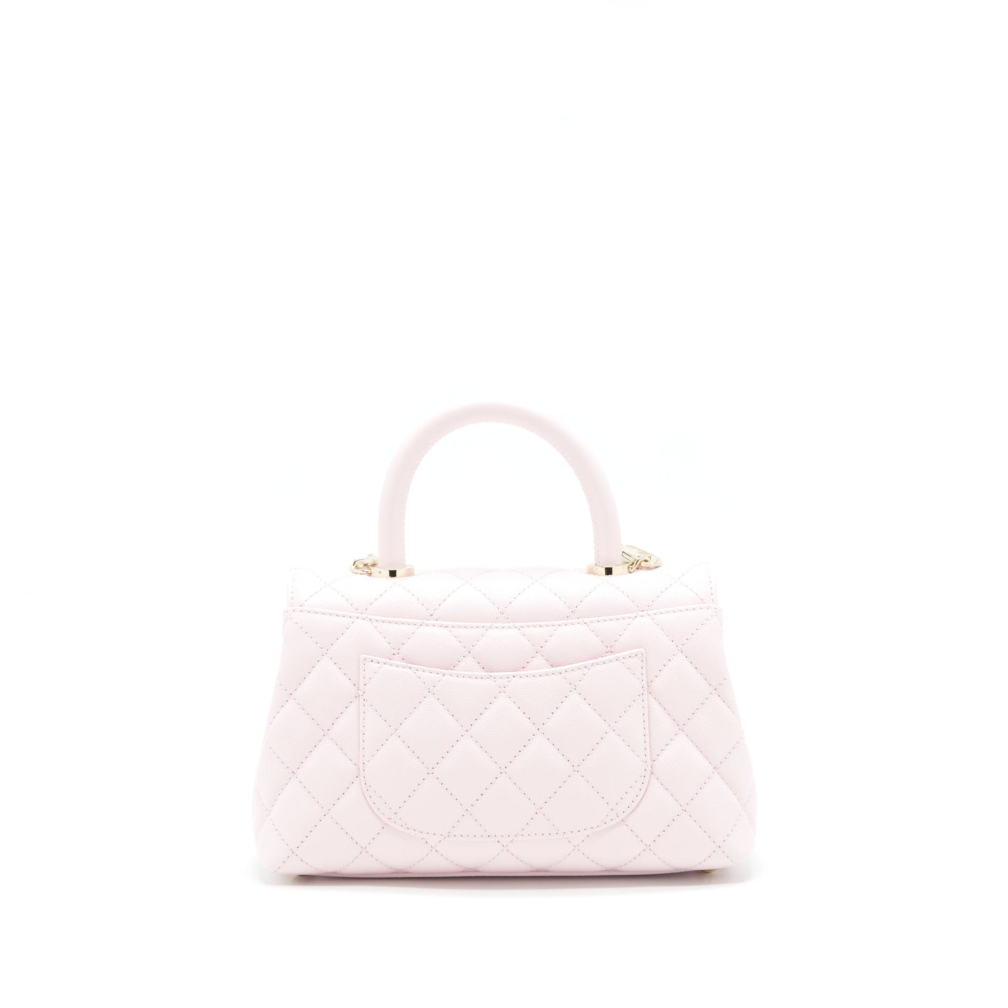 Chanel 22P Small Coco Handle Caviar Light Pink LGHW (Microchip)