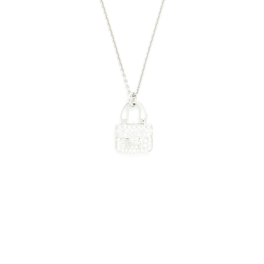 Hermes Constance Amulette Pendant White Gold Diamonds
