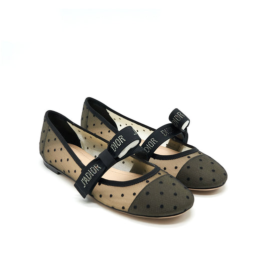 CHRISTIAN DIOR Size 36.5 MISS J'ADIOR NICELY-D ESPADRILLE FLATS