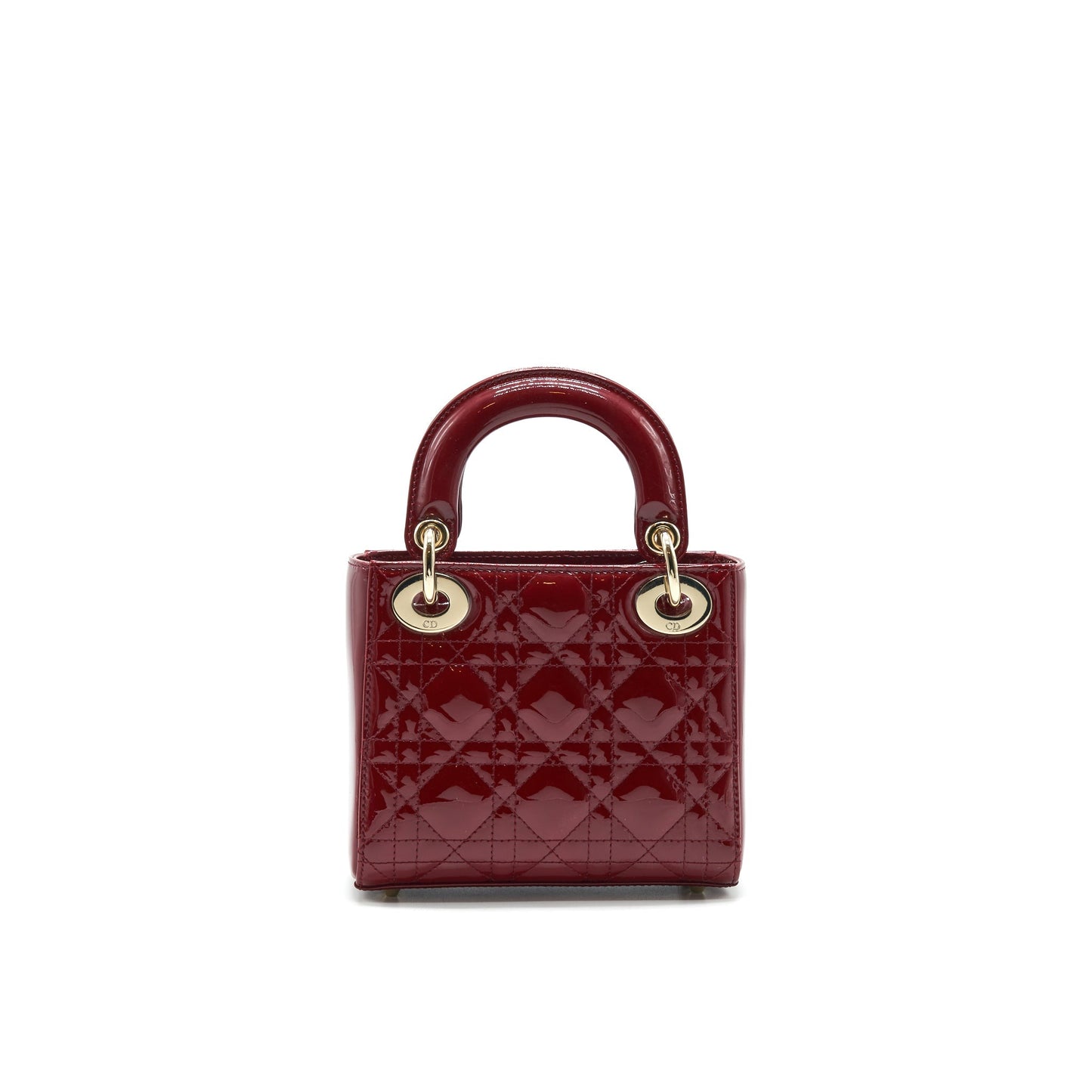 Christian Dior mini lady Dior Patent leather Red with