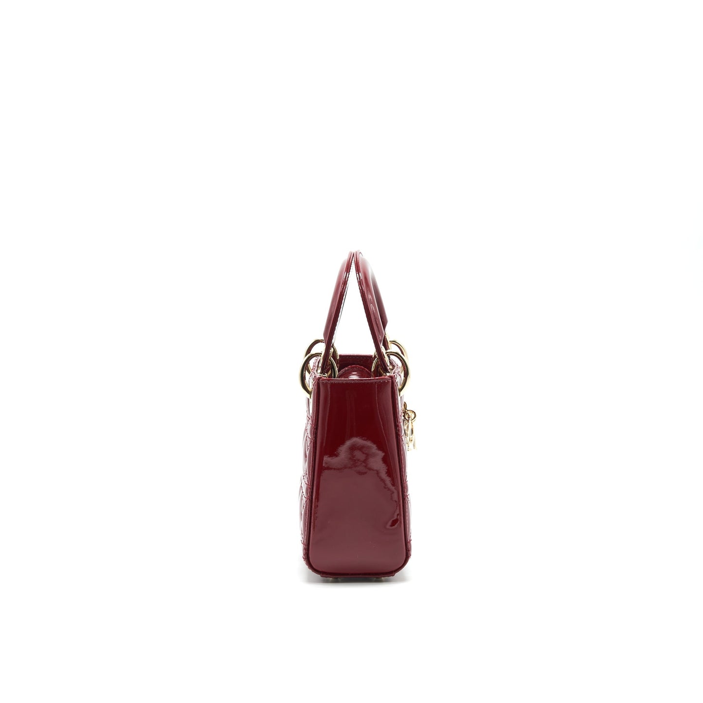 Christian Dior mini lady Dior Patent leather Red with