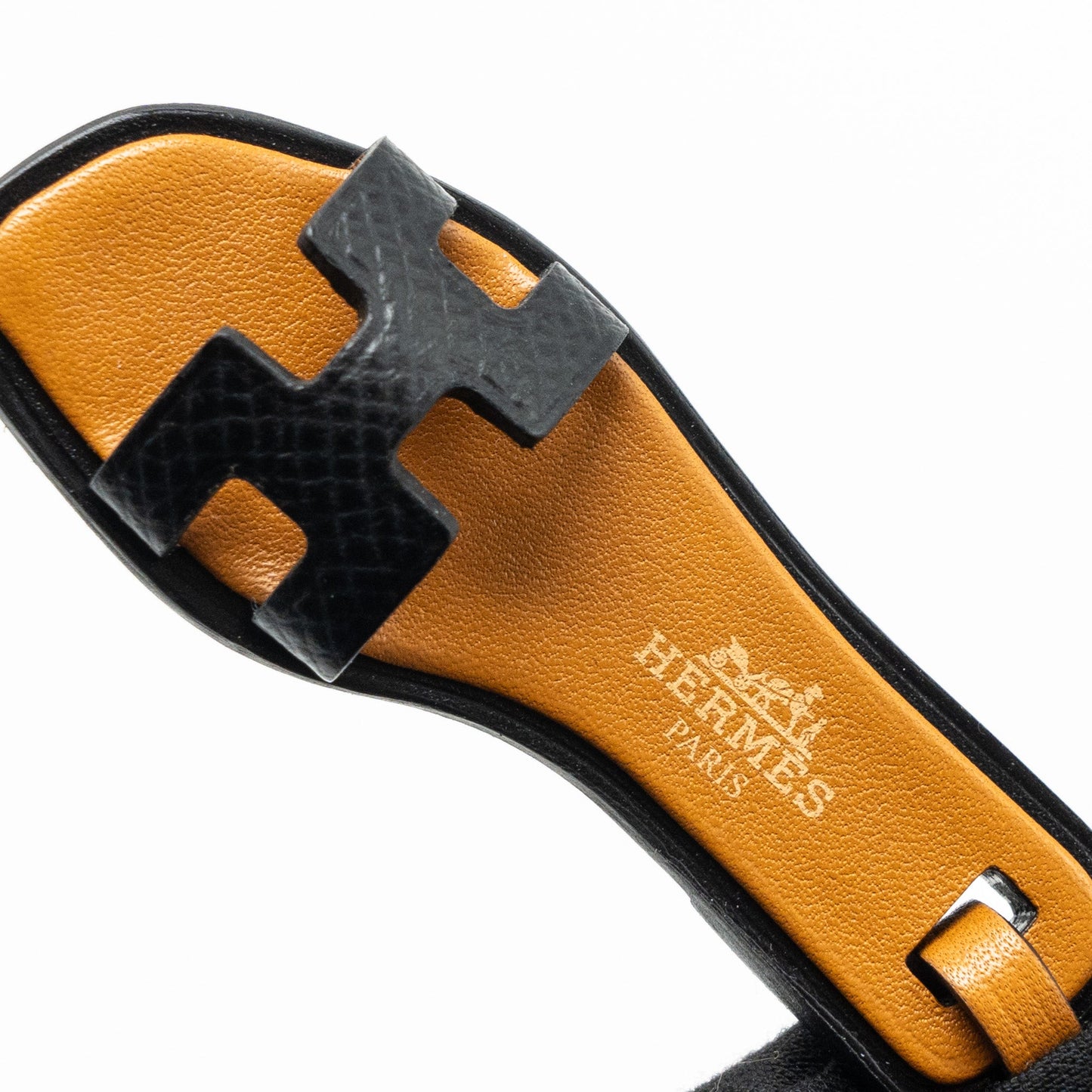 Hermes nano Oran sandal bag charm black