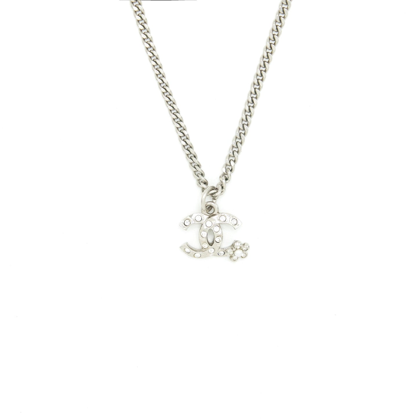 Chanel mini CC logo necklace SHW