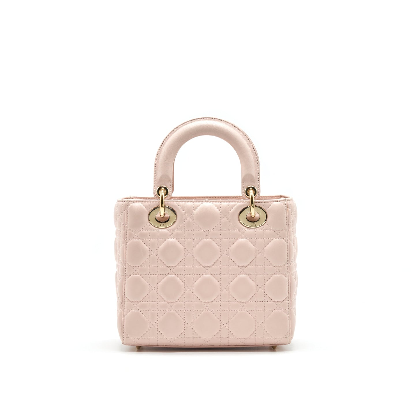 CHRISTIAN DIOR SMALL LADY DIOR LIGHT PINK LAMBSKIN