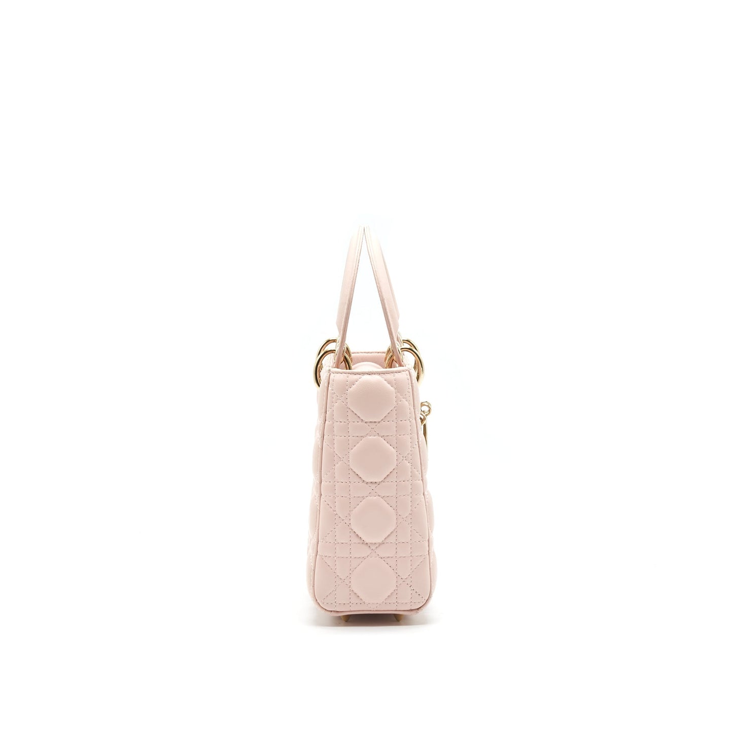 CHRISTIAN DIOR SMALL LADY DIOR LIGHT PINK LAMBSKIN