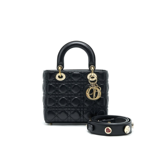 CHRISTIAN DIOR SMALL LADY DIOR BAG BLACK