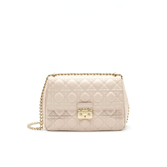 Christian Dior Cannage Leather Miss Dior Flap Bag in Light pink