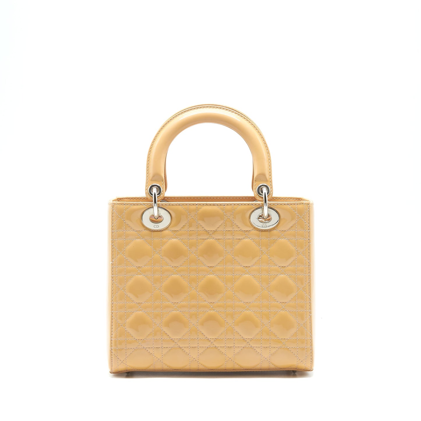 Christian Dior Medium Lady Dior Patent leather beige with