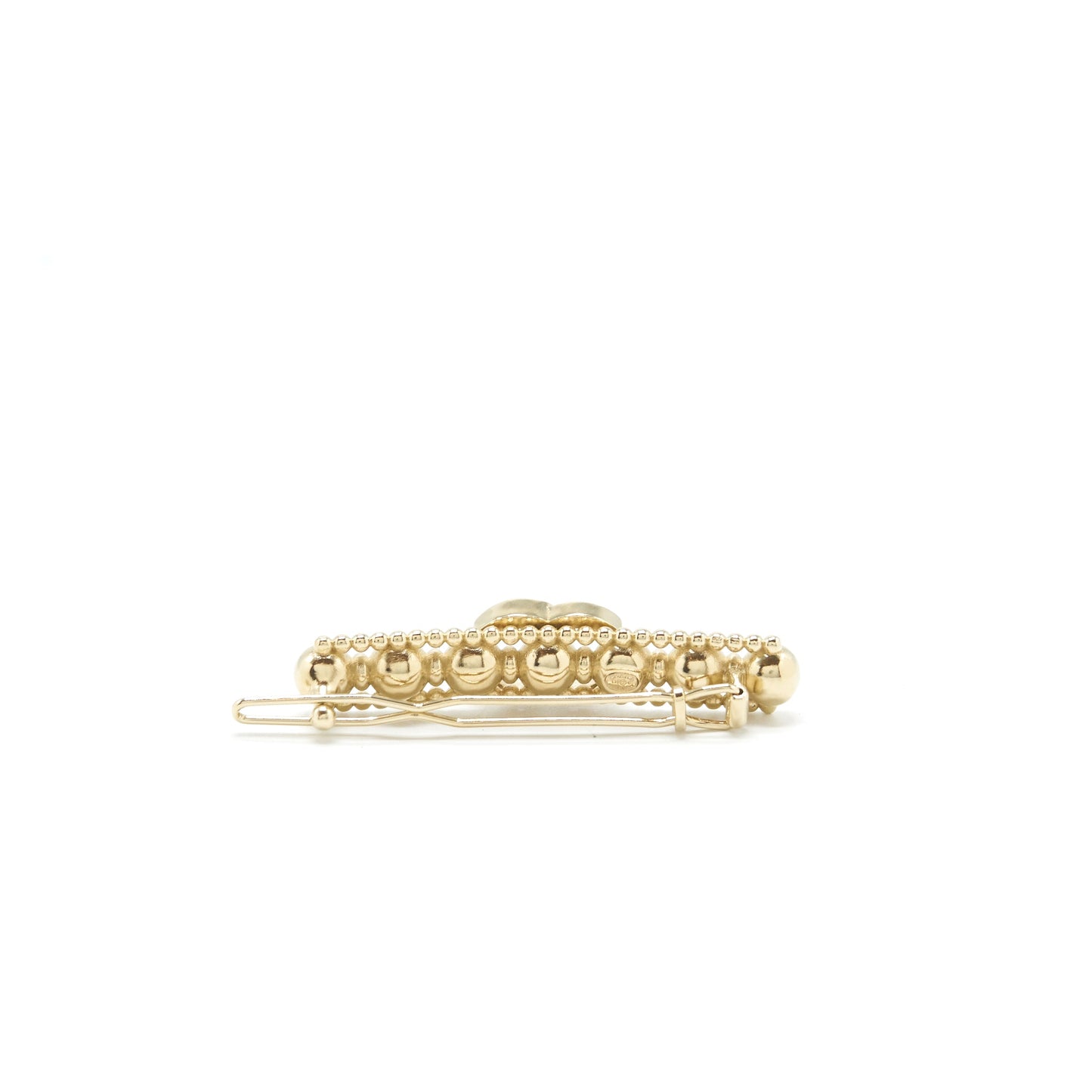 Chanel 22c hair clip light gold tone