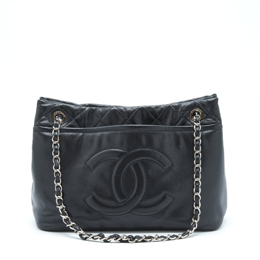 Chanel Timeless Soft Shopper Tote Caviar Black SHW