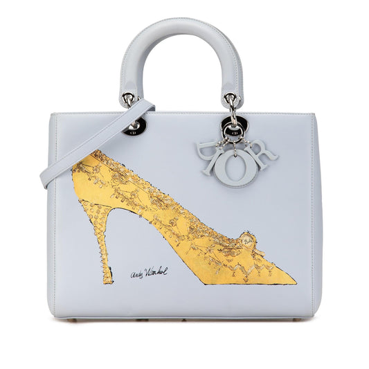 Dior Andy Warhol Large Calfskin Lady Dior (SHG-emYYff)