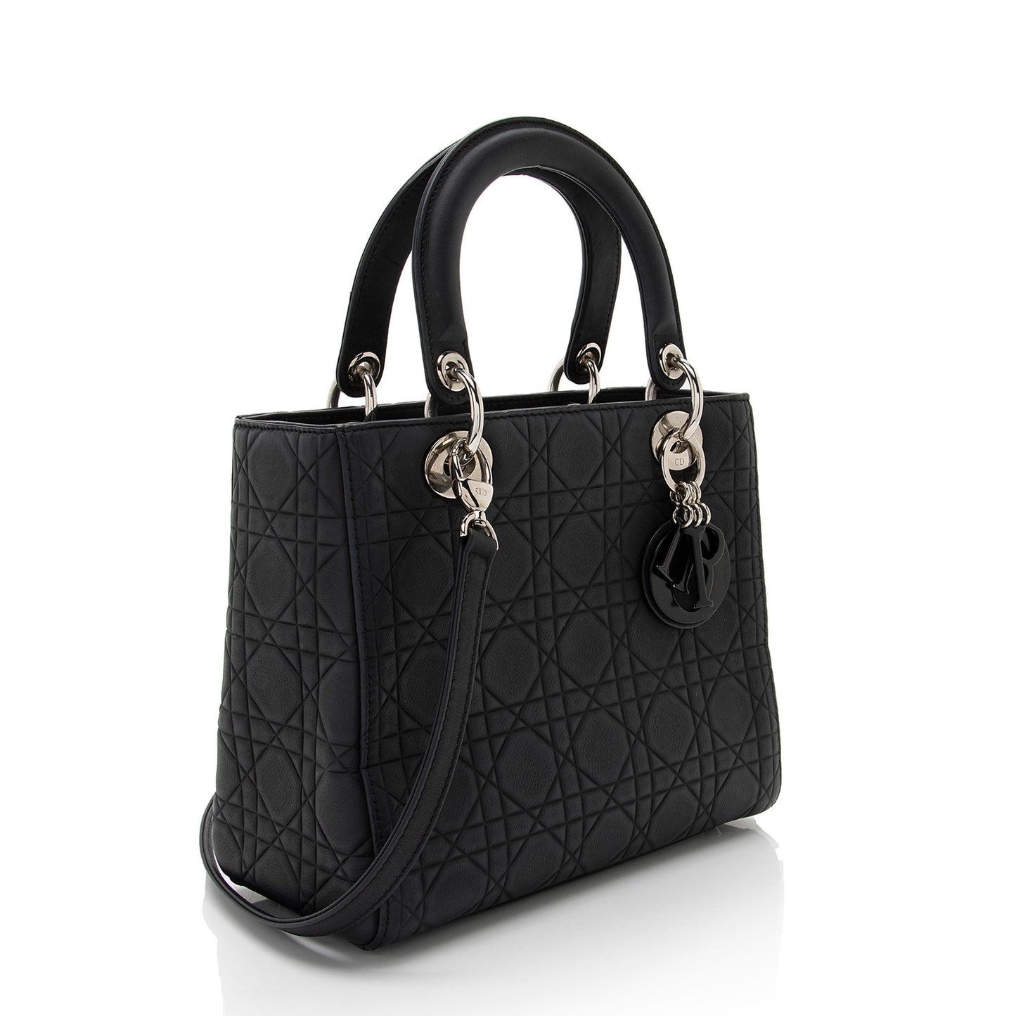 Dior Calfskin Ultra Matte Lady Dior Medium Tote (SHF-7DzMp8)