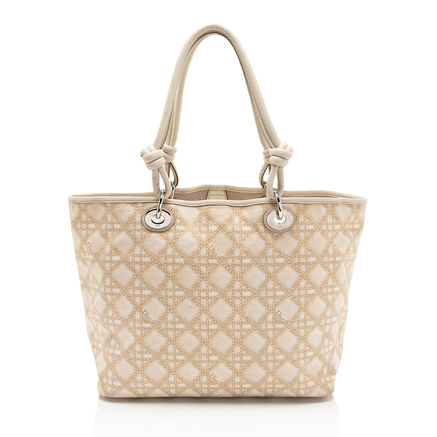 Dior Canvas Knot Cherie Shopping Tote (SHF-87QxeJ)