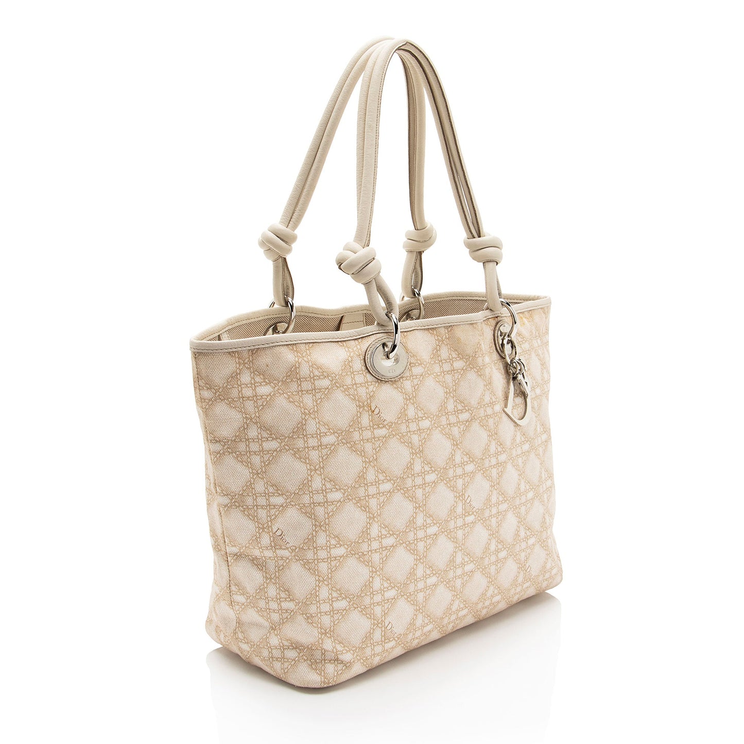 Dior Canvas Knot Cherie Shopping Tote (SHF-87QxeJ)