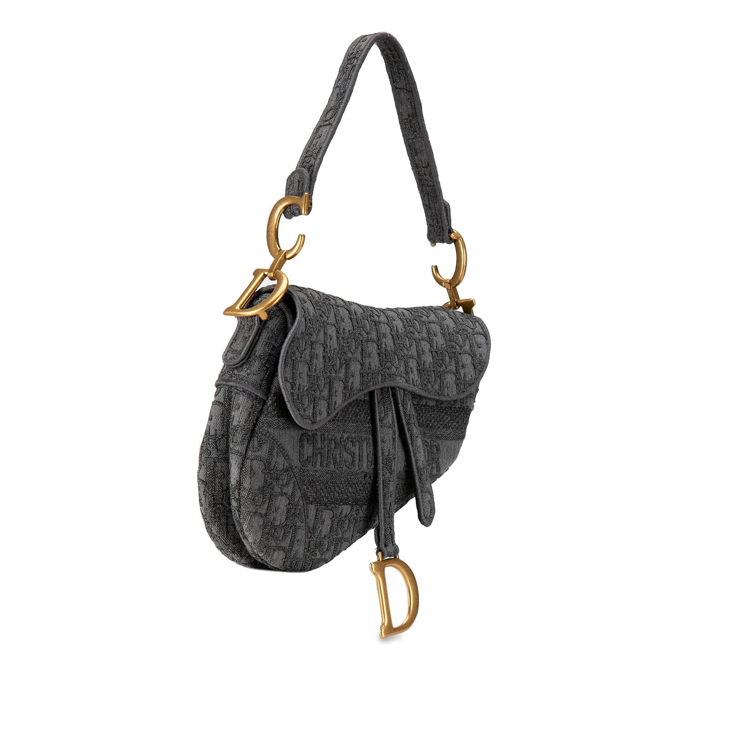 Dior Classic Oblique Embroidered Canvas Saddle Bag (SHG-4UByc7)