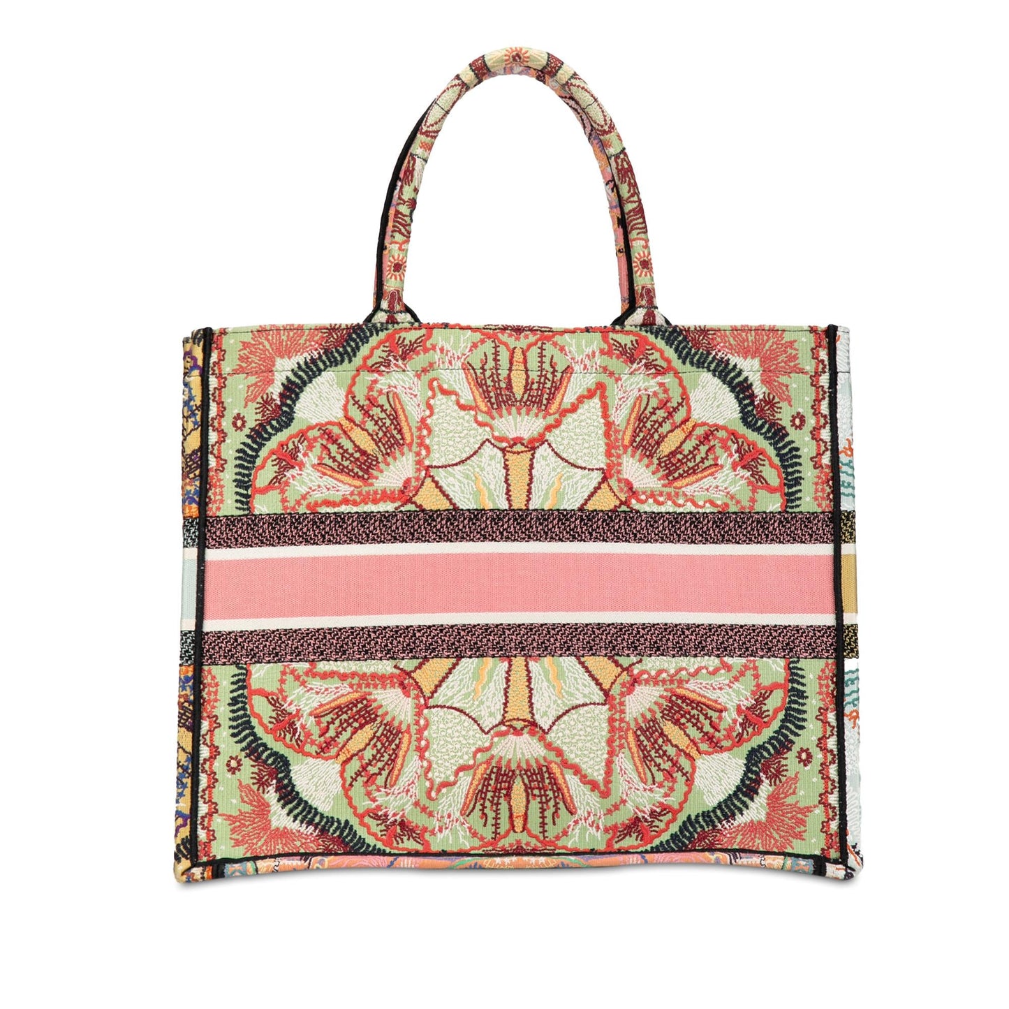 Dior Cruise Large Lights Embroidered Multicolor Canvas Book Tote (SHG-VjfxC8)