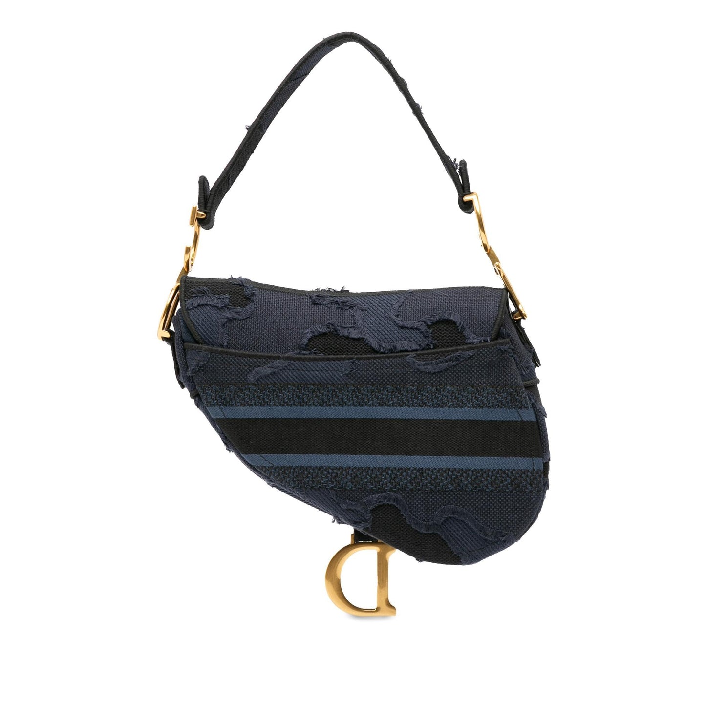 Dior Embroidered Canvas Camouflage Saddle (SHG-P0uctF)