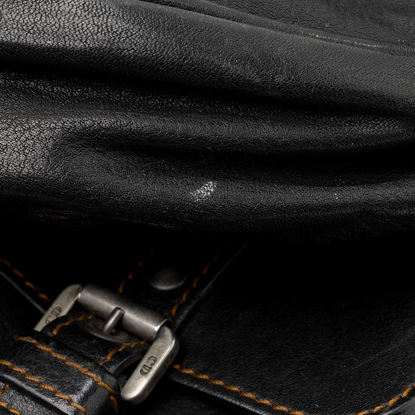 Dior Leather Gaucho Double Saddle Shoulder Bag (SHF-e3nNRE)