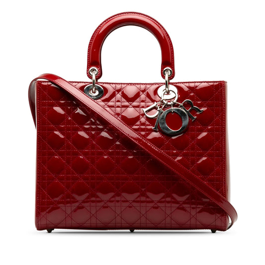 Dior Large Cannage Patent Lady Dior (SHG-ZMJz7k)