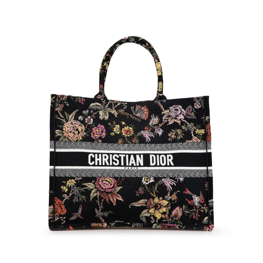 Dior Large Canvas Embroidered Book Tote (SHG-FiiCcc)