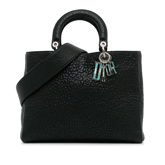 Dior Large Canyon Grained Lambskin Lady Dior (SHG-Obzds1)