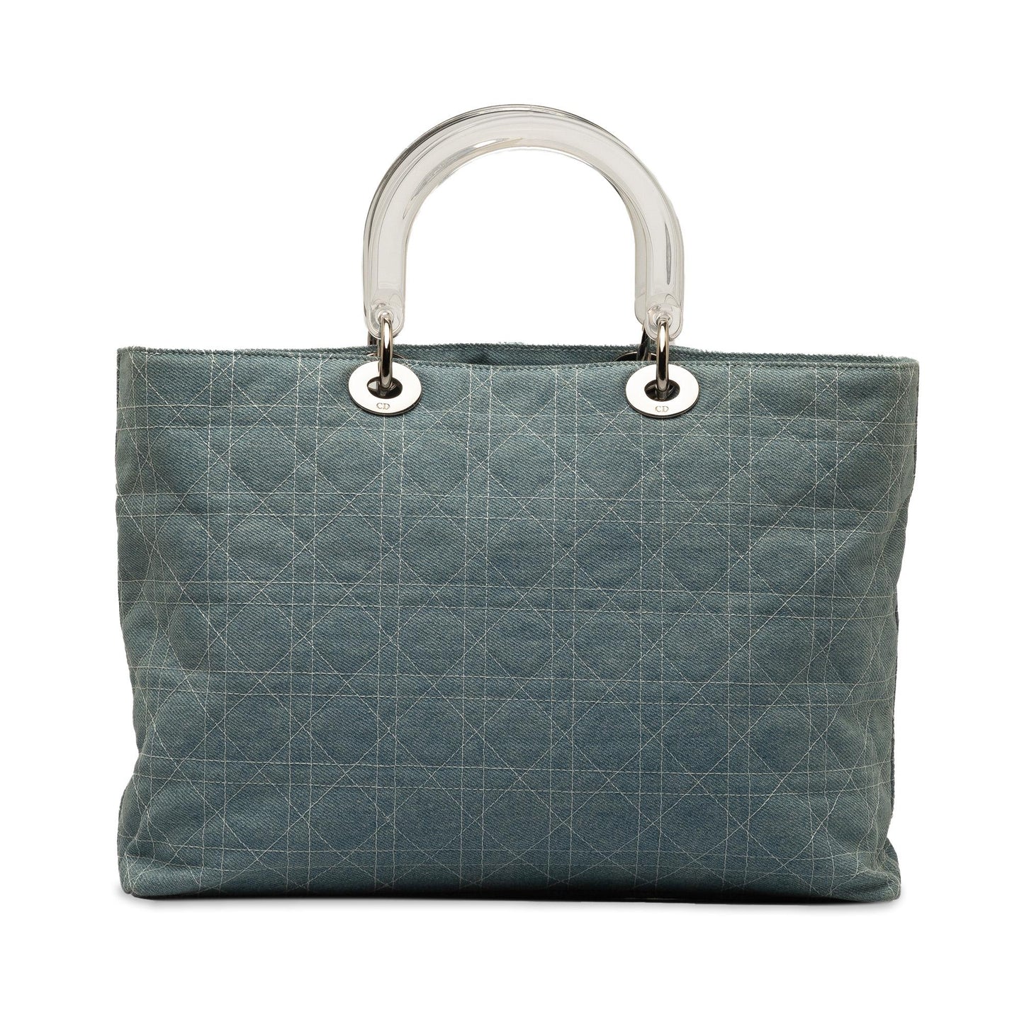 Dior Large Denim Cannage Lady Dior (SHG-9o3eR7)