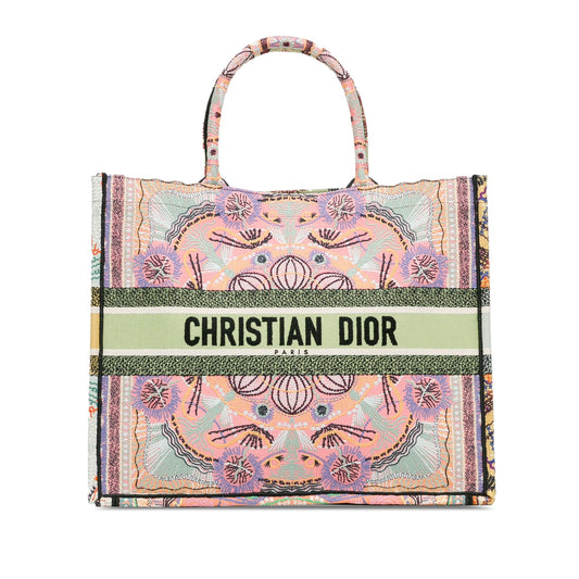 Dior Large Embroidered Canvas Book Tote (SHG-Sv0JbO)