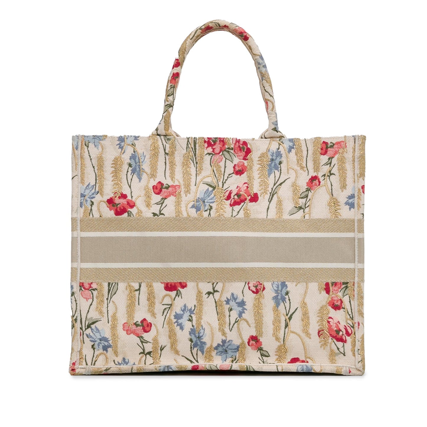 Dior Large Embroidered Hibiscus Book Tote (SHG-jZD0DI)
