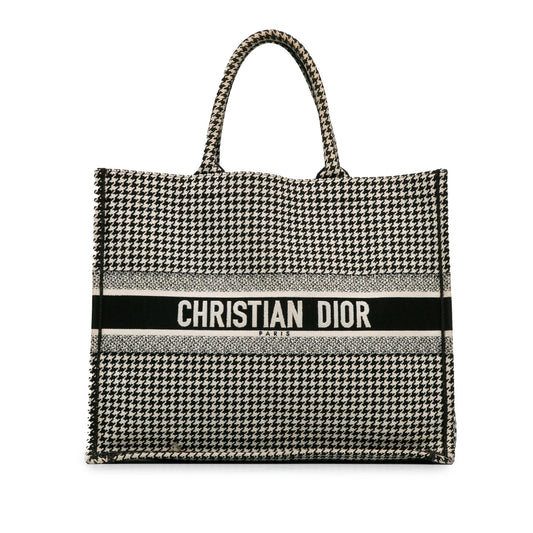 Dior Large Houndstooth Book Tote (SHG-uAGZEe)
