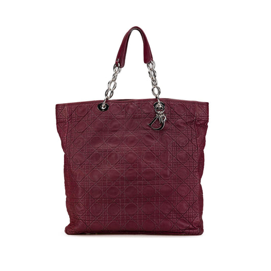 Dior Large Lambskin Cannage Lady Dior Soft Shopping Tote (SHG-kg4Y5I)