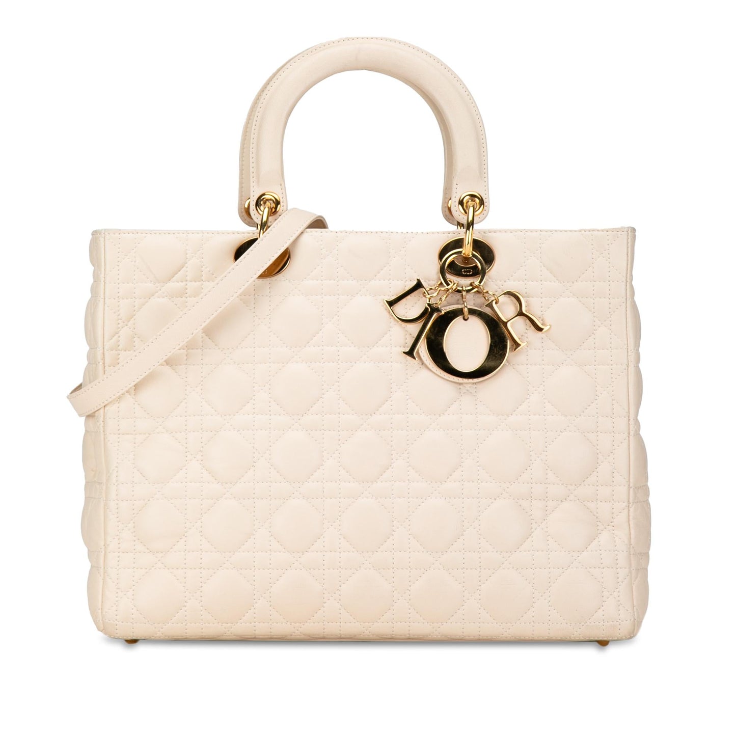 Dior Large Lambskin Cannage Lady Dior (SHG-Taw0H5)