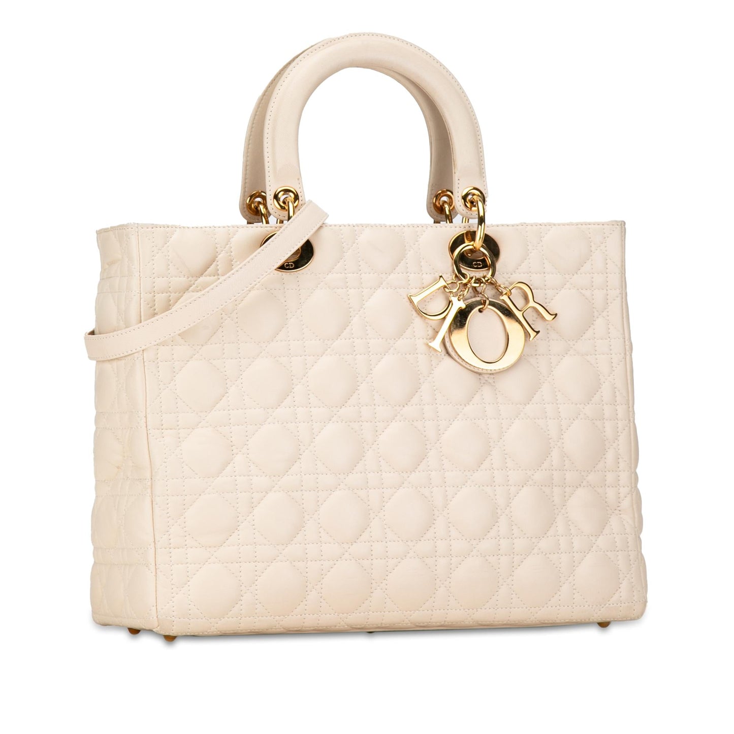 Dior Large Lambskin Cannage Lady Dior (SHG-Taw0H5)