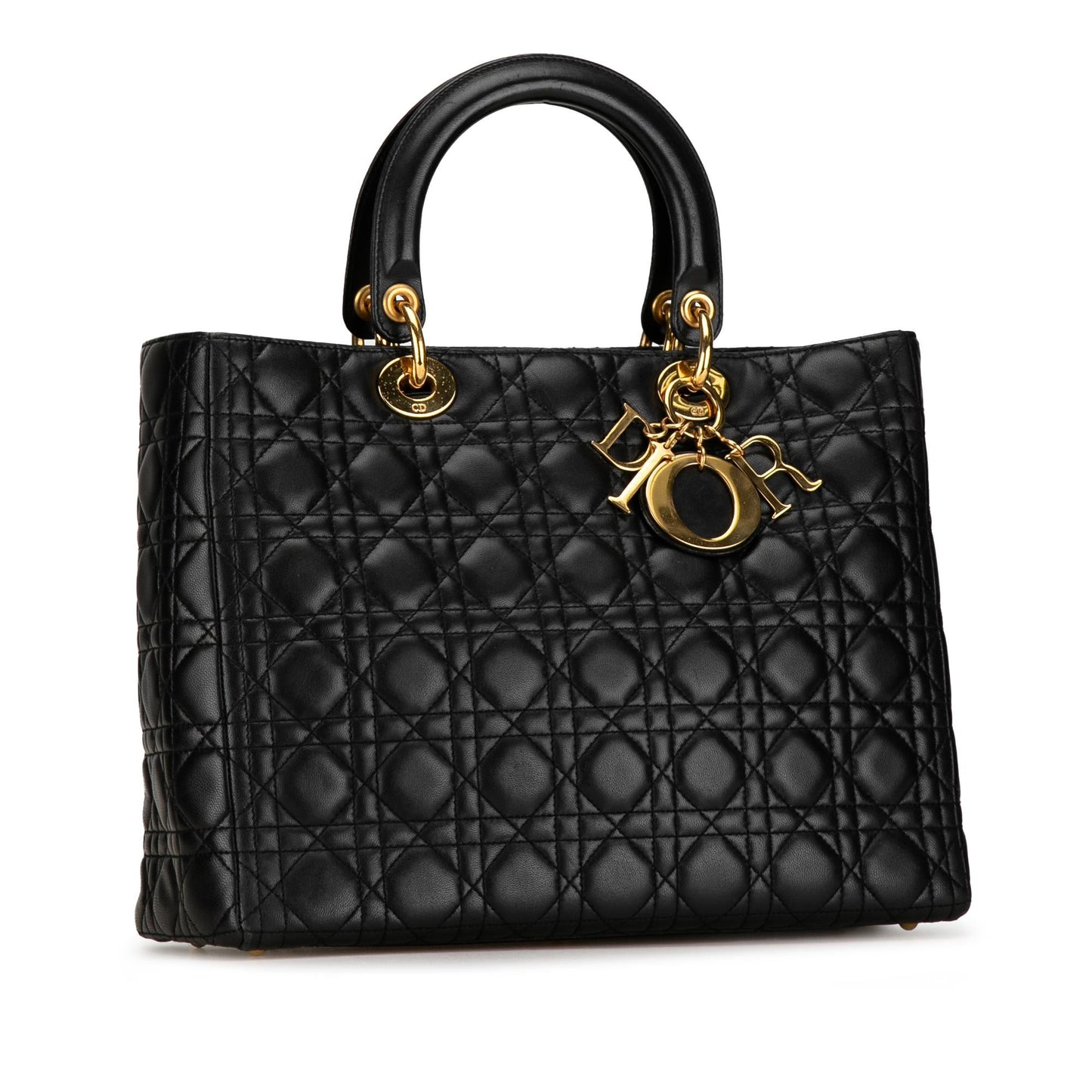 Dior Large Lambskin Cannage Lady Dior (SHG-3twUhI)