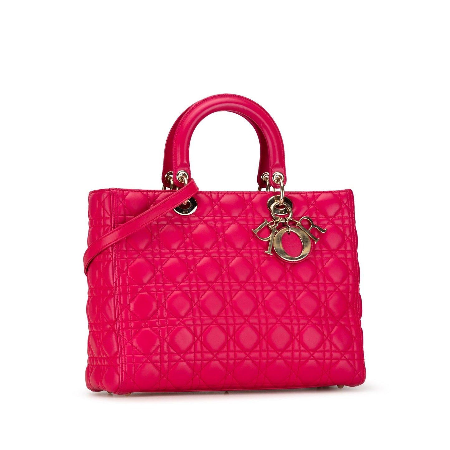 Dior Large Lambskin Cannage Lady Dior (SHG-7kJLTT)
