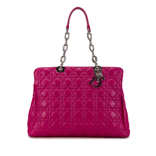 Dior Large Lambskin Cannage Soft Zipped Shopping Tote (SHG-TemZEe)