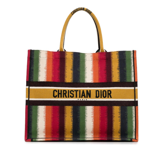 Dior Large Striped Book Tote (SHG-BfuHSS)