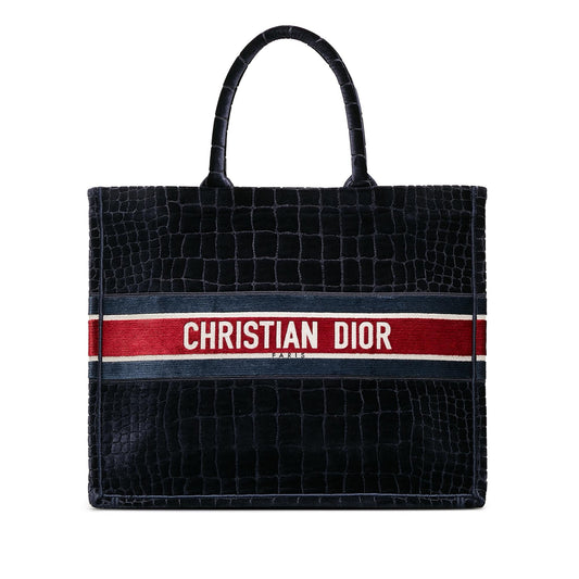 Dior Large Velvet Embossed Book Tote (SHG-zVJstJ)