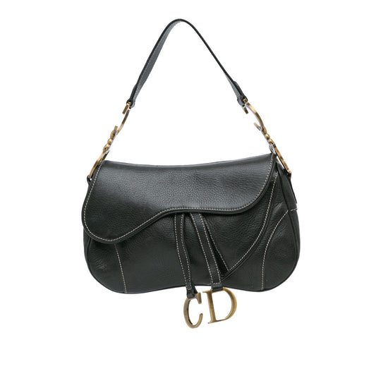 Dior Leather Double Saddle Bag (SHG-OxgLEJ)