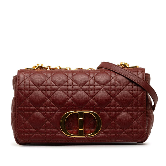 Dior Medium Calfskin Cannage Caro Bag (SHG-4S2H6Q)