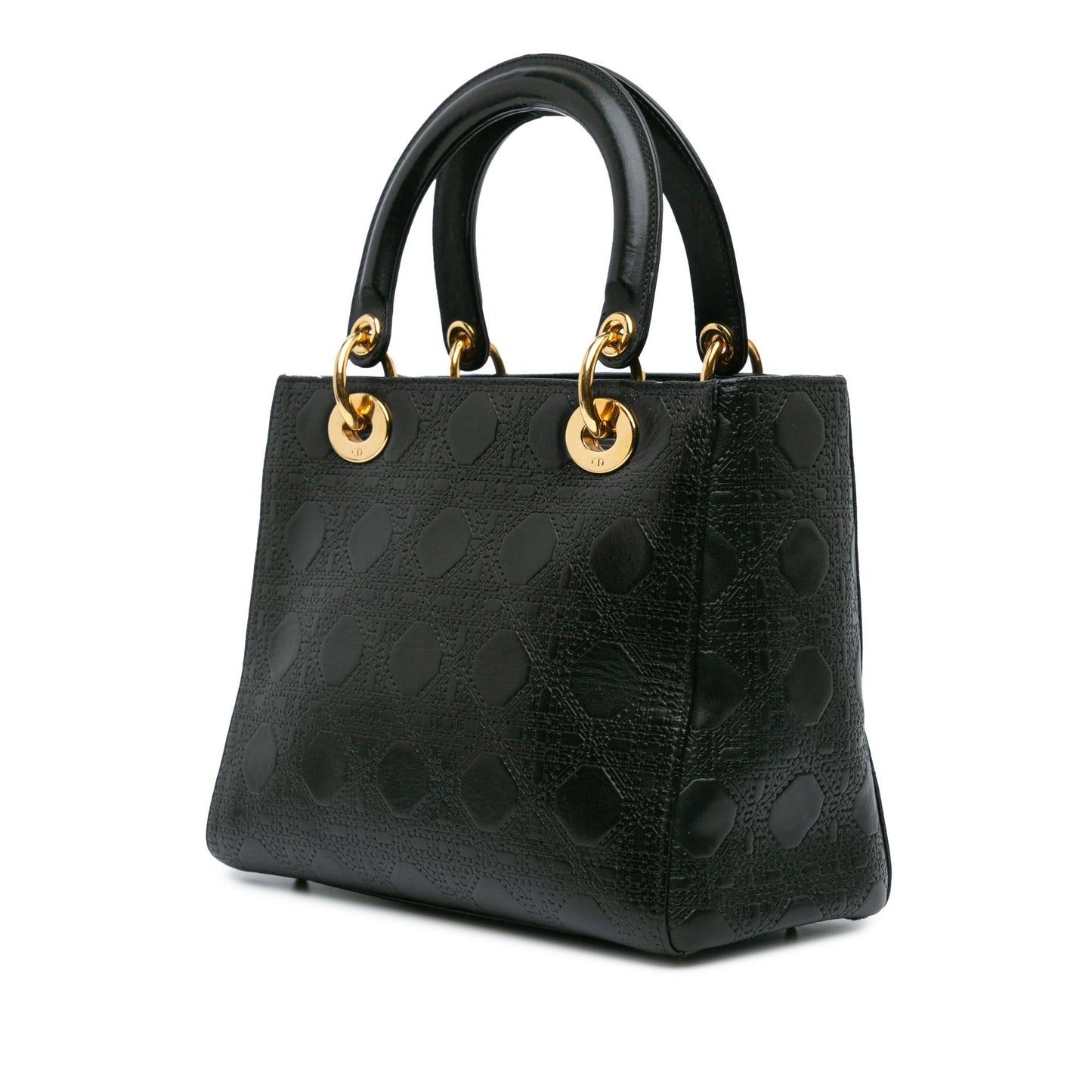Dior Medium Calfskin Cannage Embossed Lady Dior (SHG-yFMLwG)
