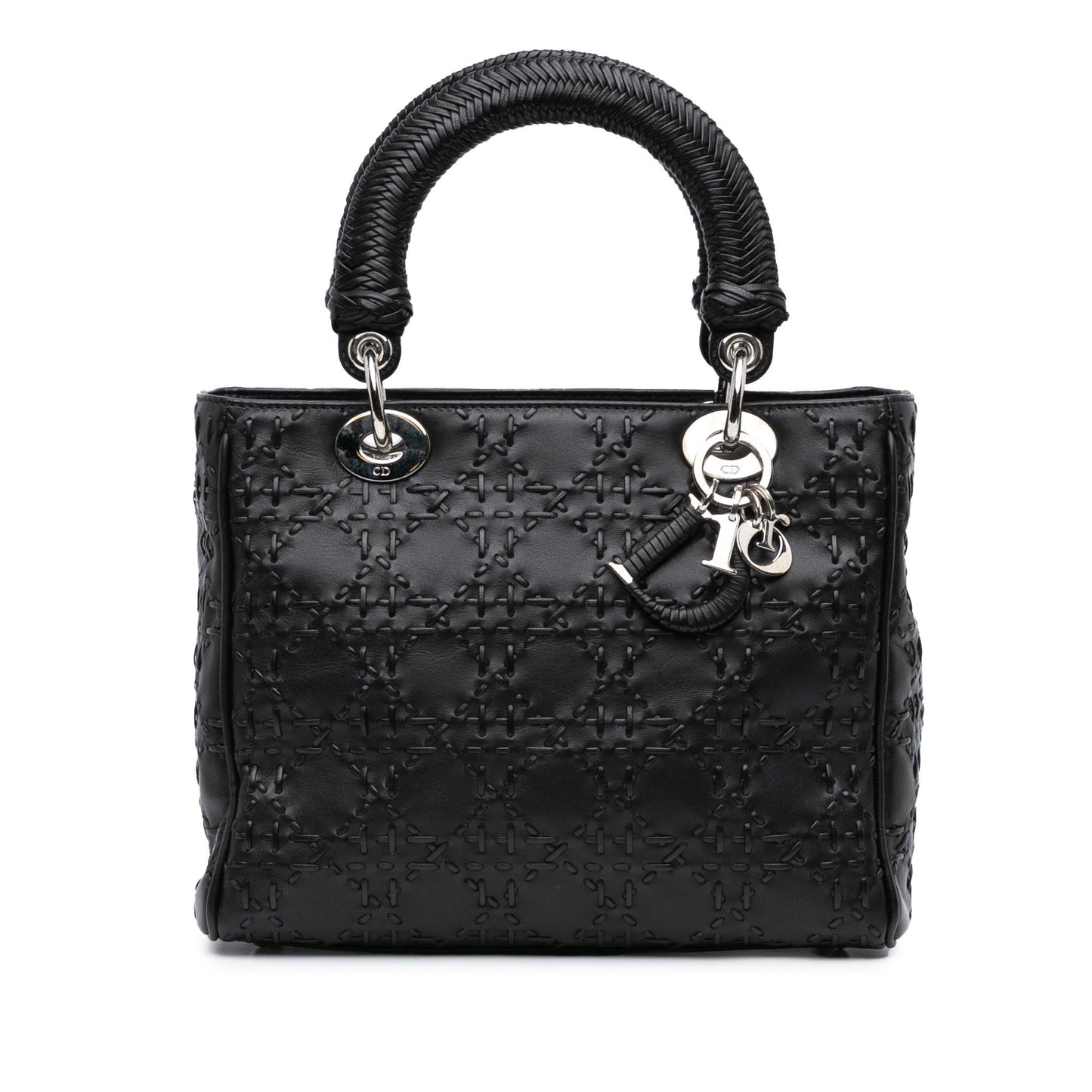 Dior Medium Calfskin Cannage Whipstitch Lady Dior (SHG-kCuMd8)