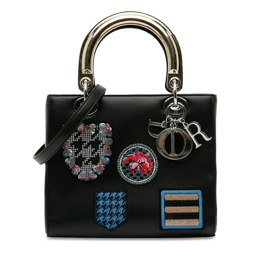 Dior Medium Calfskin Patch Embellished Lady Dior (SHG-TiWvXx)
