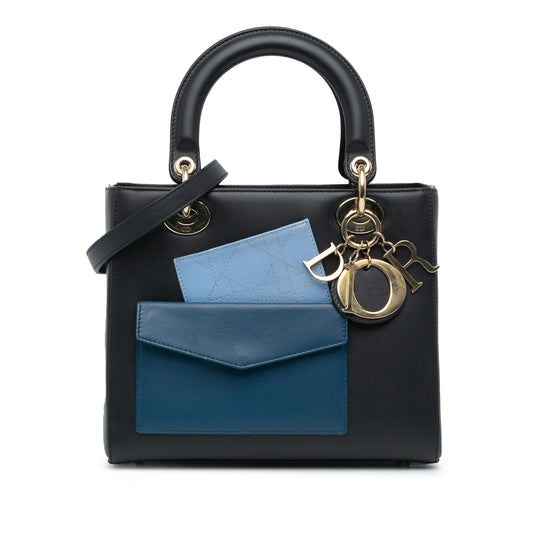 Dior Medium Calfskin Pockets Lady Dior (SHG-8Wnrer)